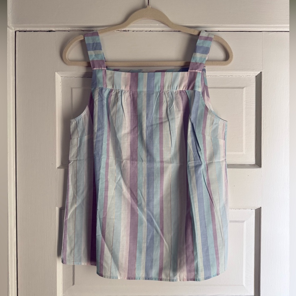 NWOT Talbots Multicolor Striped Blouse with metallic threading